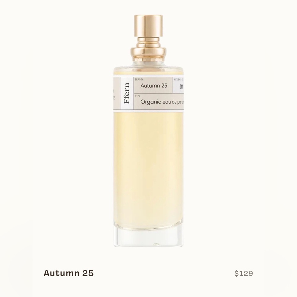 Ffern Autumn 25 Eau de Parfum - Pale Yellow Bottle 1oz